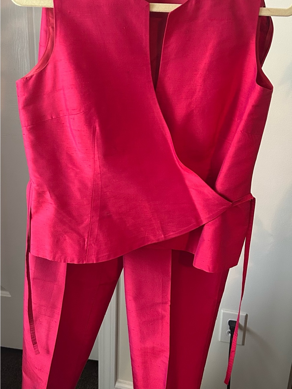 Harold's Vibrant Fuchsia Wrap Jumpsuit Set